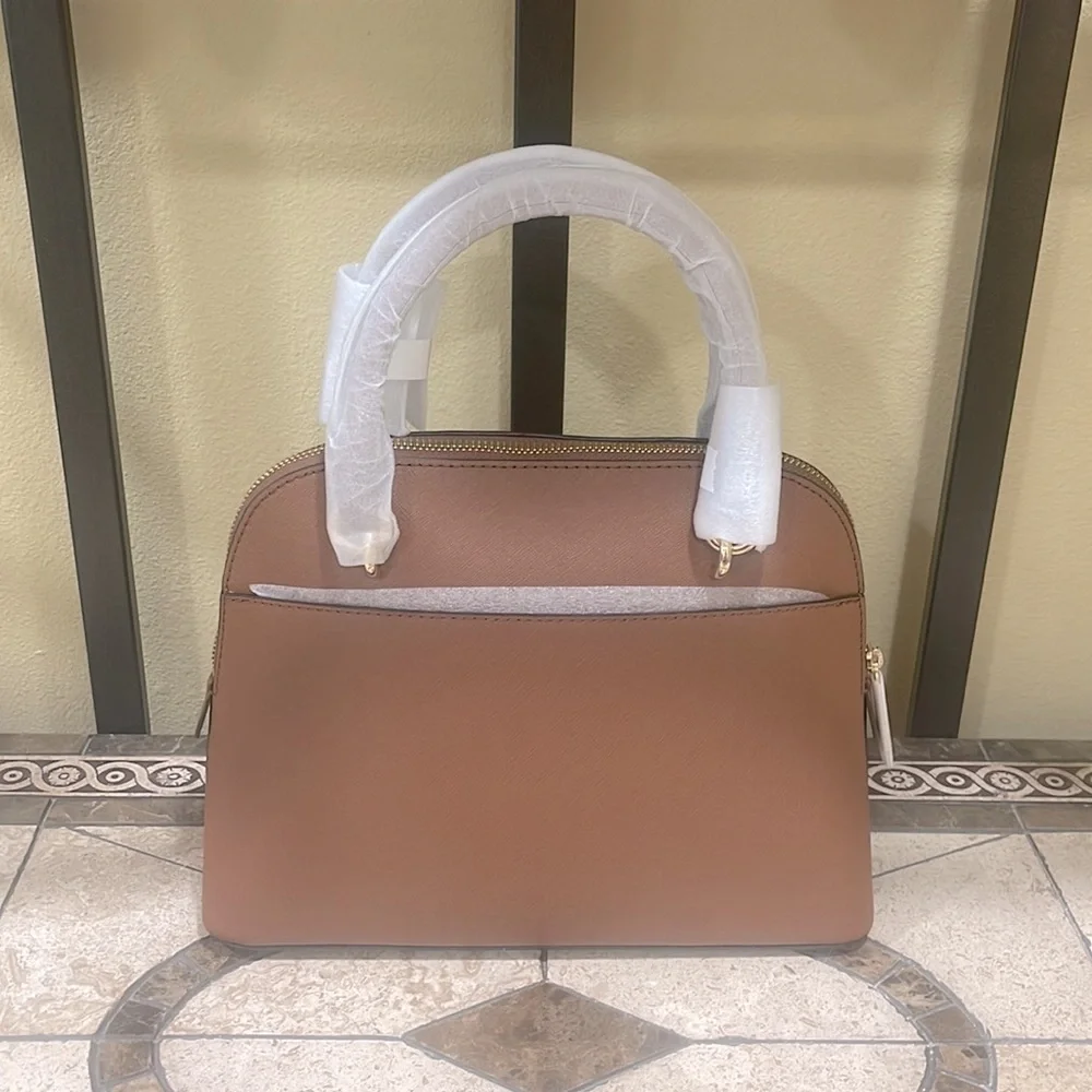 Michael Kors Jet Set Travel Medium Saffiano Leather Dome Satchel - Picture 4 of 13